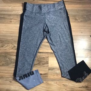 Pink Victoria’s Secret ultimate grey black yoga pants